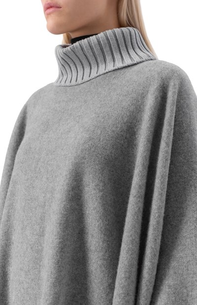 Пончо из шерсти и кашемира GRAN SASSO серого цвета по цене 39400 руб., арт. 95293/93093, фото 5 Пончо из шерсти и кашемира GRAN SASSO, арт. 95293/93093, фото 5