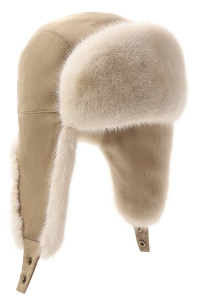 Женская меховая шапка-ушанка из норки и кашемира VICTORIA KUSENKOVA, арт. 1091096100153