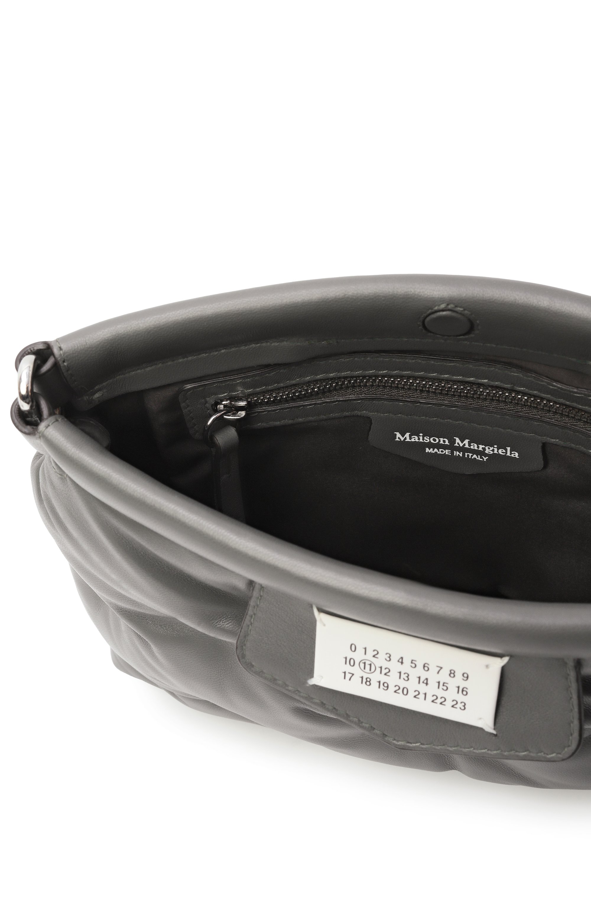 Сумка glam slam classique small MAISON MARGIELA серого цвета по цене 238000 руб., арт. SB1WG0028/P4300, фото 5 Сумка glam slam classique small MAISON MARGIELA, арт. SB1WG0028/P4300, фото 5