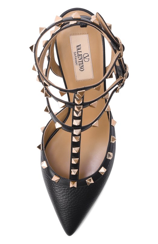 Кожаные туфли Rockstud 65 Valentino 8W2S0375/VCE Чёрный  8W2S0375/VCE Фото 6