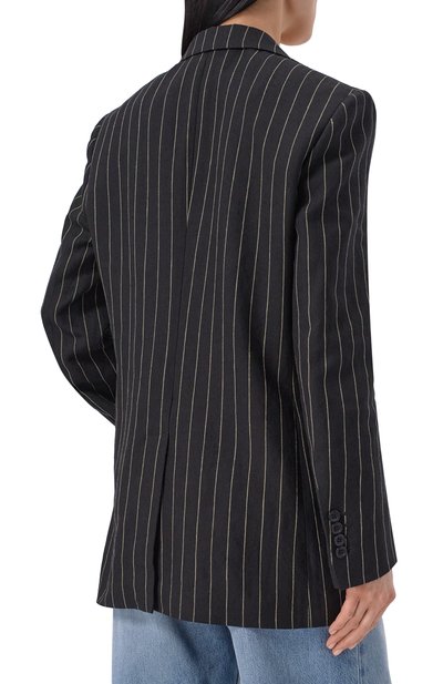 Жакет изо льна и шерсти DOLCE & GABBANA черного цвета по цене 363000 руб., арт. F2JAAT/FR3F2, фото 4 Жакет изо льна и шерсти DOLCE & GABBANA, арт. F2JAAT/FR3F2, фото 4