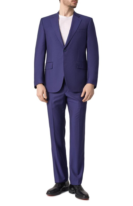 Шерстяной костюм Stefano Ricci M1SF432220/W0024S/5011/64 Синий  M1SF432220/W0024S/5011/64 Фото 2