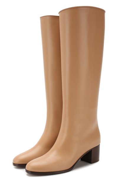 Кожаные сапоги paris LORO PIANA бежевого цвета по цене 148500 руб., арт. FAI7062, фото 1 Кожаные сапоги paris LORO PIANA, арт. FAI7062, фото 1