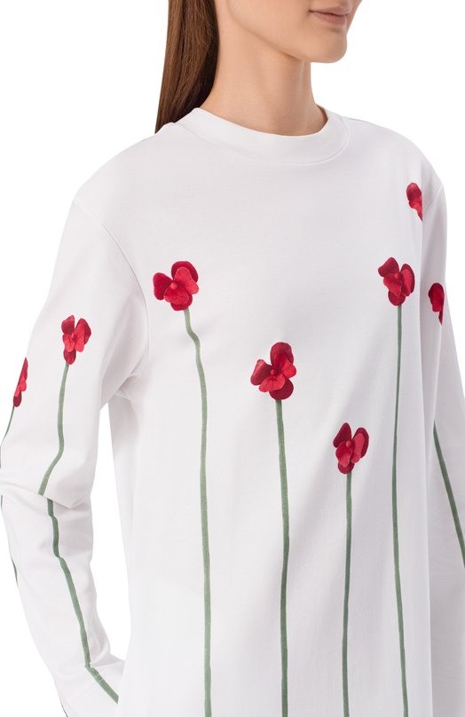 Хлопковое платье Moschino A0452/0442 Белый  A0452/0442 Фото 4