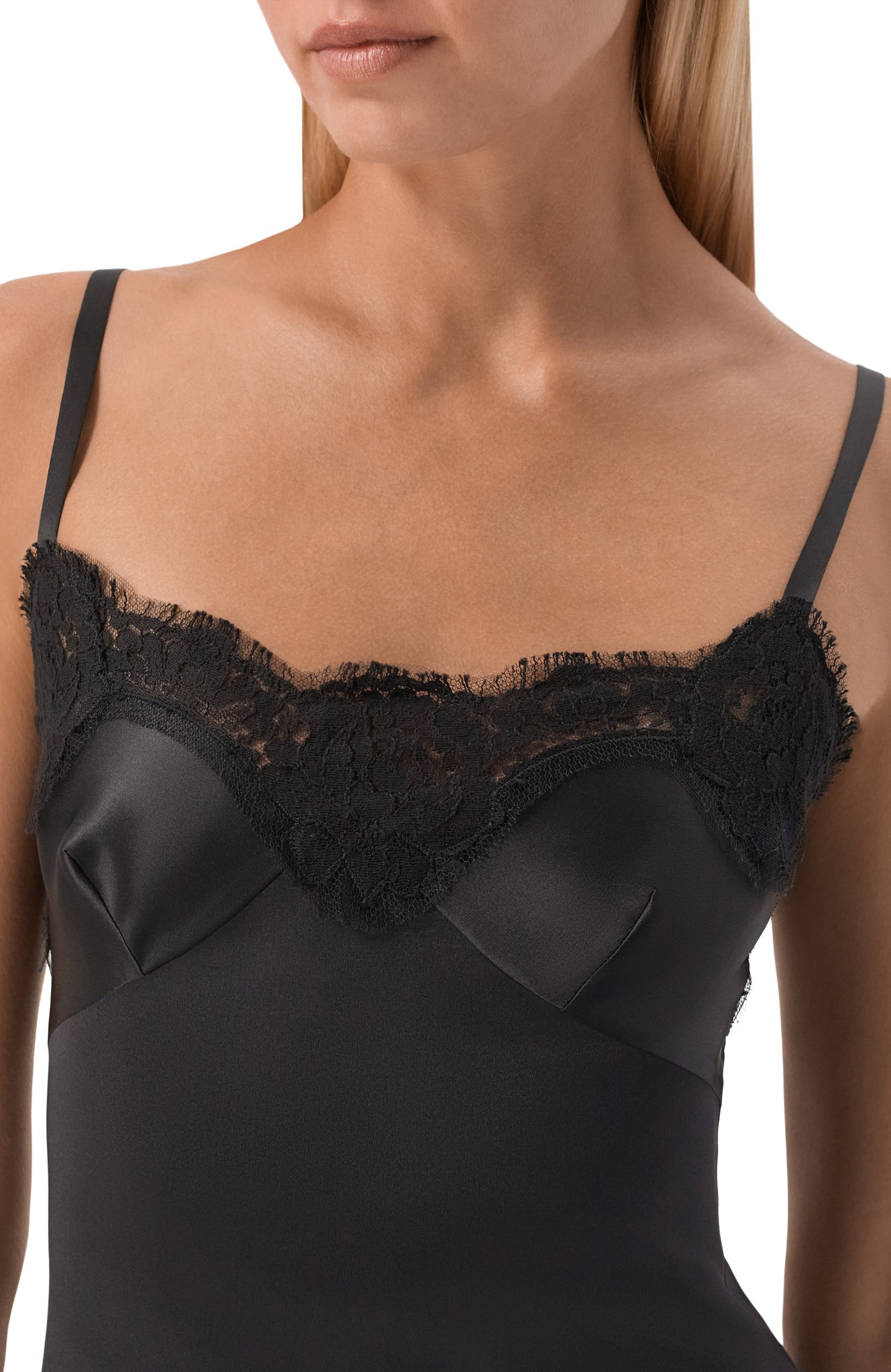 Платье из шелка и хлопка DOLCE & GABBANA, арт. F620WT/FURAG, фото 4