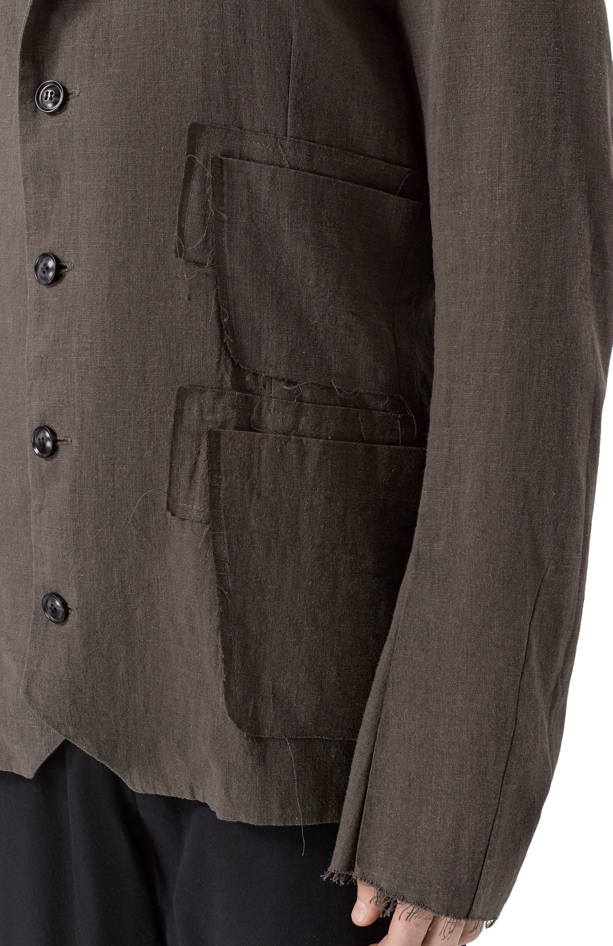 Двусторонний пиджак из вискозы и льна 139DEC, арт. SUT617-GRE-HEMP, фото 5