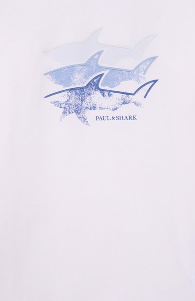 Хлопковая футболка PAUL & SHARK JUNIOR, арт. WQM00H/LAA54/6A-8A, фото 3