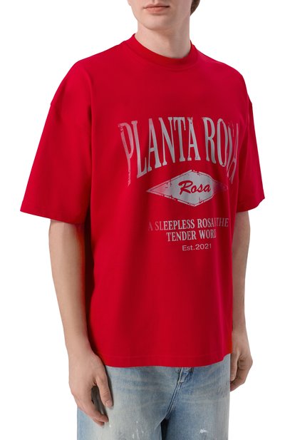 Хлопковая футболка PLANTA ROSA, арт. PR/T02/TENDER-CRIMSON/250, фото 4