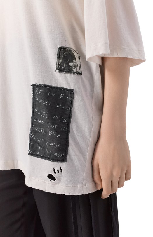 Хлопковая футболка Ann Demeulemeester B0013244/FA637 Белый  B0013244/FA637 Фото 5