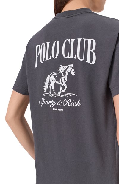 Хлопковая футболка SPORTY AND RICH, арт. T004365262BA02, фото 5