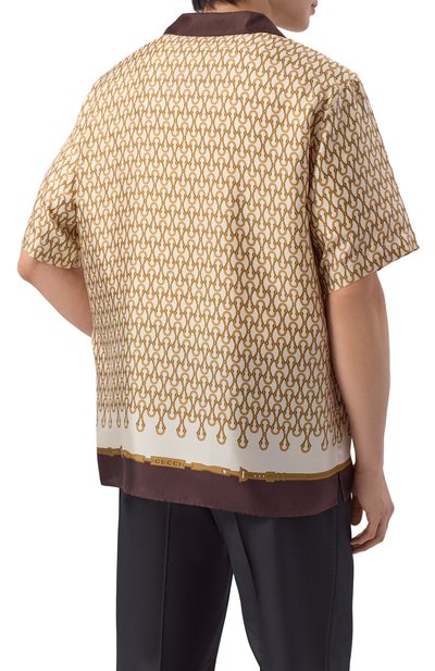 Хлопковая рубашка GUCCI, арт. 794907/ZAUIZ, фото 4