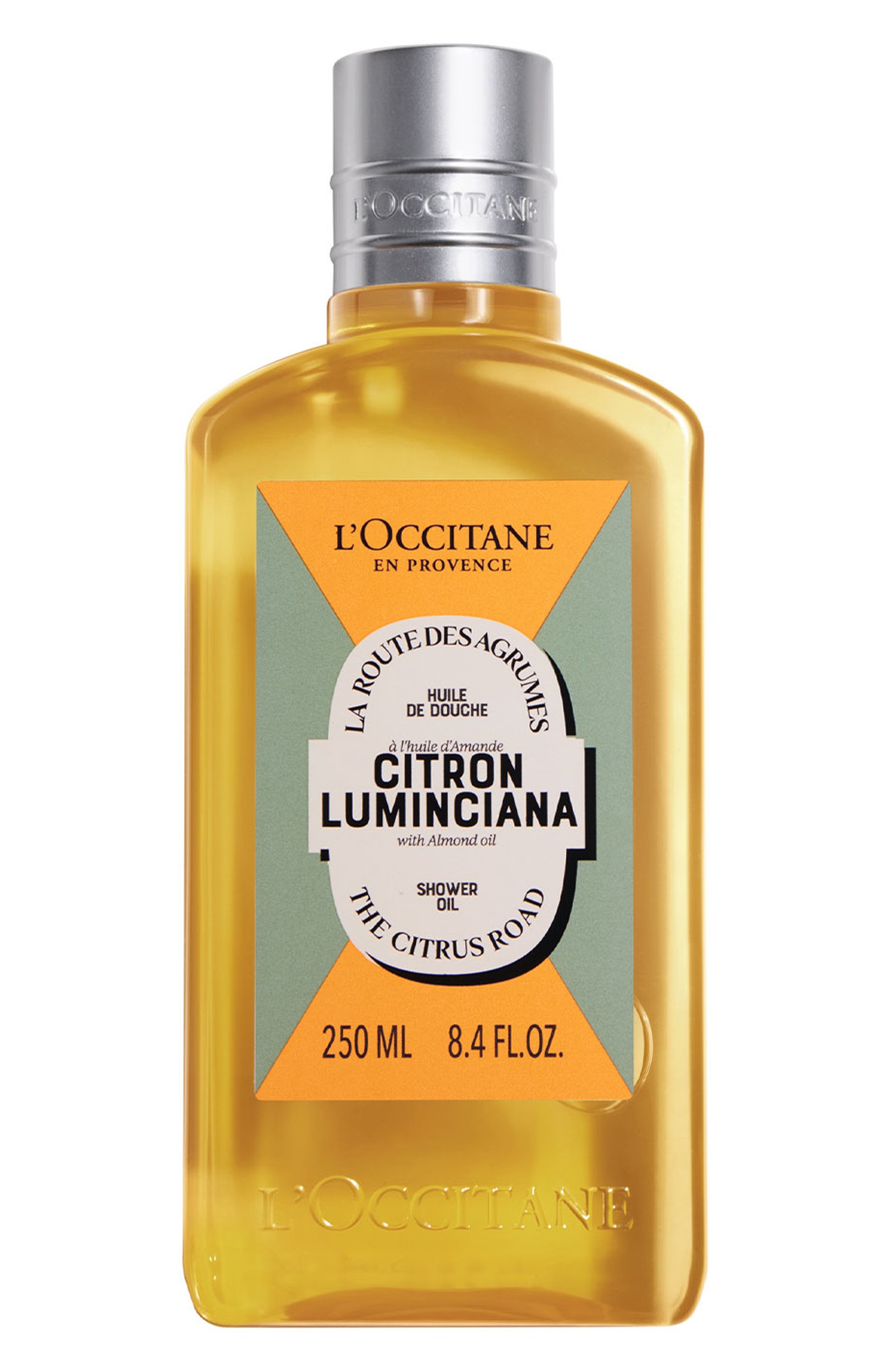 Масло для душа «миндаль-лимон» (250ml) L`OCCITANE бесцветного цвета по цене 3500 руб., арт. 770603, фото 1 Масло для душа «миндаль-лимон» (250ml) L`OCCITANE, арт. 770603, фото 1