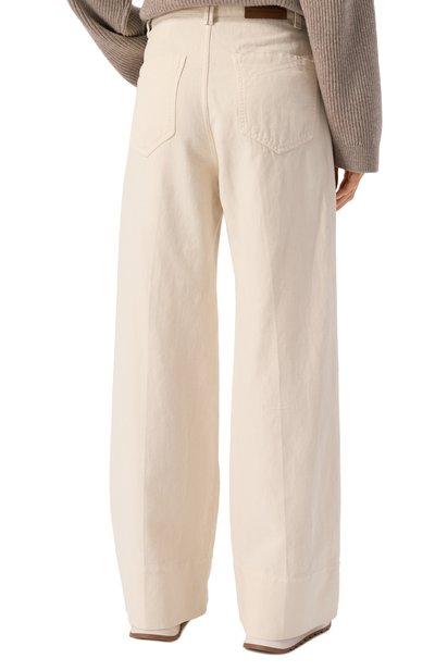 Брюки из хлопка и льна BRUNELLO CUCINELLI, арт. ML996P5992, фото 4