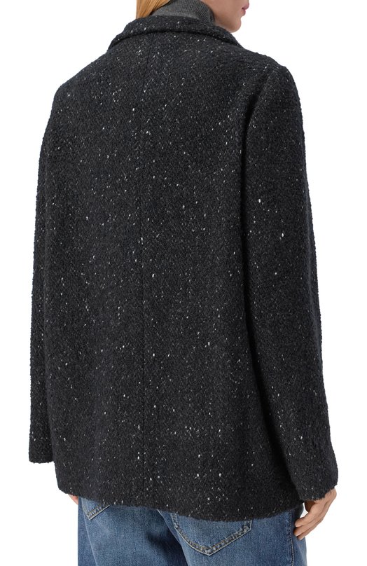 Пальто из шерсти и кашемира Kiton D60606K0529G01 Чёрный  D60606K0529G01 Фото 4