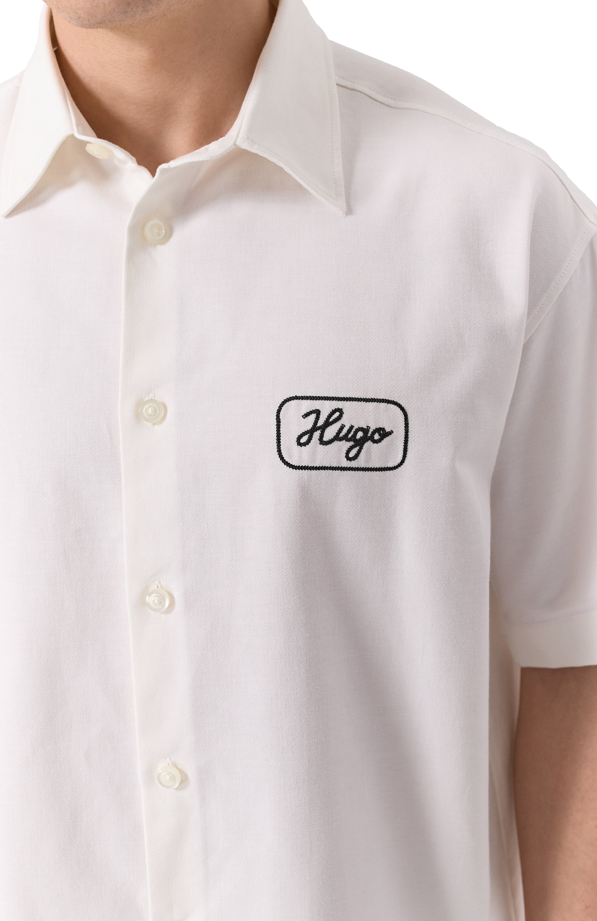 Хлопковая рубашка HUGO BLUE, арт. 50539100, фото 5