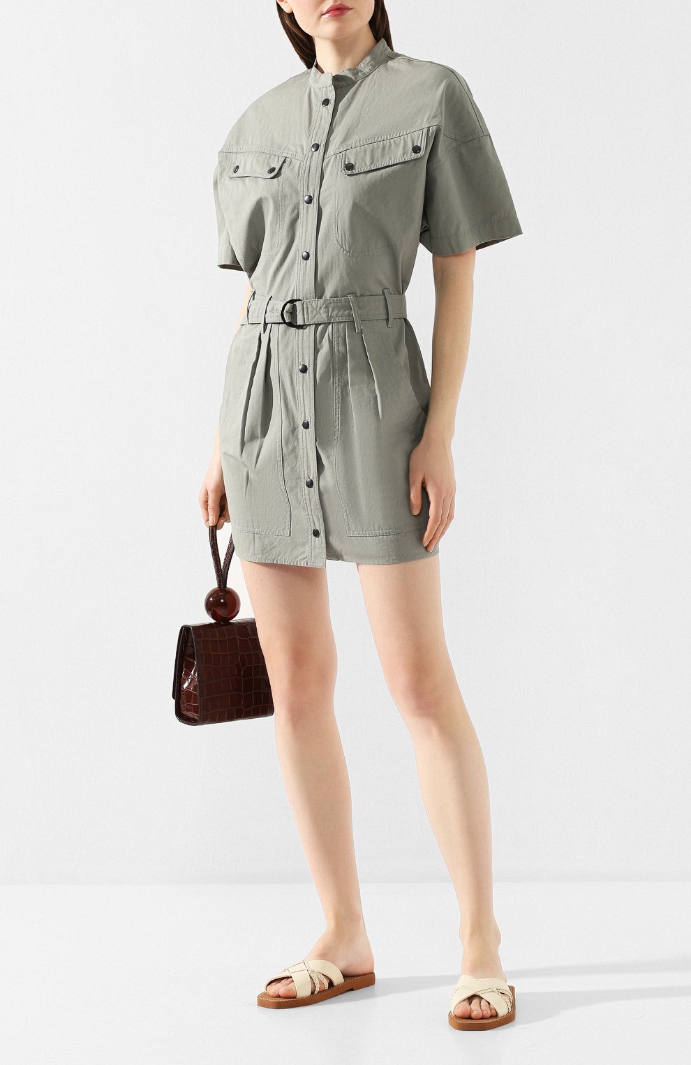 Хлопковое платье ISABEL MARANT ETOILE, арт. R01617-20P014E/Z0LINA, фото 2