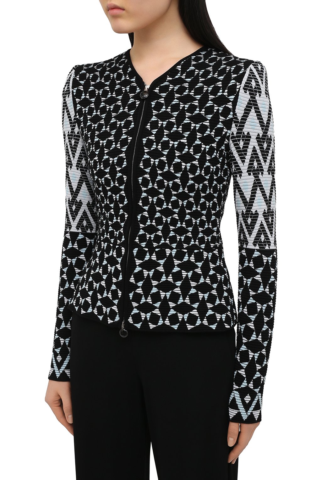 Жакет из вискозы GIORGIO ARMANI черного цвета по цене 371500 руб., арт. 3KAG02/AM17Z, фото 3 Жакет из вискозы GIORGIO ARMANI, арт. 3KAG02/AM17Z, фото 3