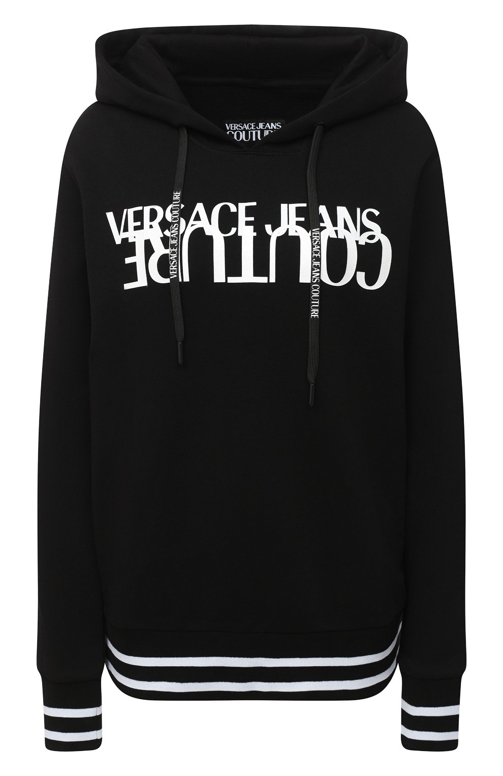 Хлопковое худи VERSACE JEANS COUTURE черного цвета по цене 26350 руб., арт. B6HZA7KL-ZDP308 H00D REG. 8S/30328, фото 1 Хлопковое худи VERSACE JEANS COUTURE, арт. B6HZA7KL-ZDP308 H00D REG. 8S/30328, фото 1