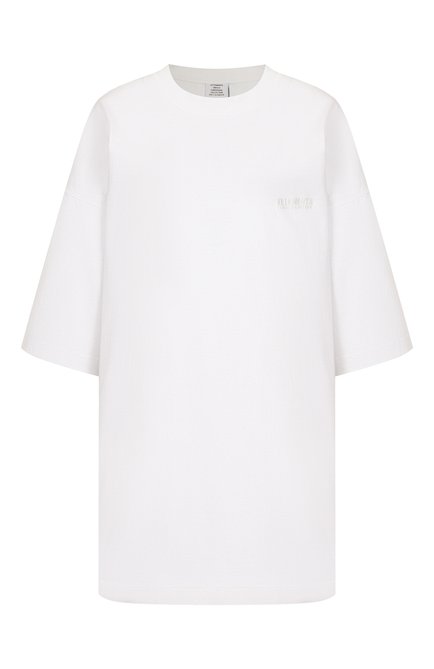 Женская хлопковая футболка VETEMENTS белого цвета по цене 0 руб., арт. UA65TR100W | Фото 1