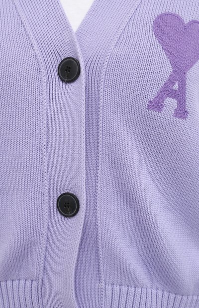 Кардиган из хлопка и шерсти AMI, арт. E21FK303.016, фото 5