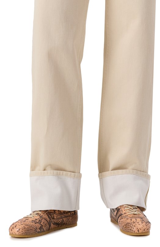 Кожаные кеды Dries Van Noten WS251-1169 Оранжевый  WS251-1169 Фото 3