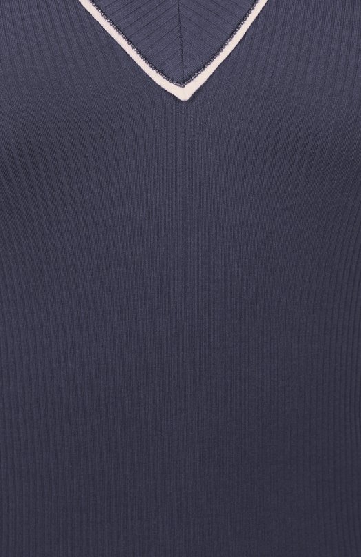 Хлопковый топ Brunello Cucinelli MG902FP312 Синий  MG902FP312 Фото 6