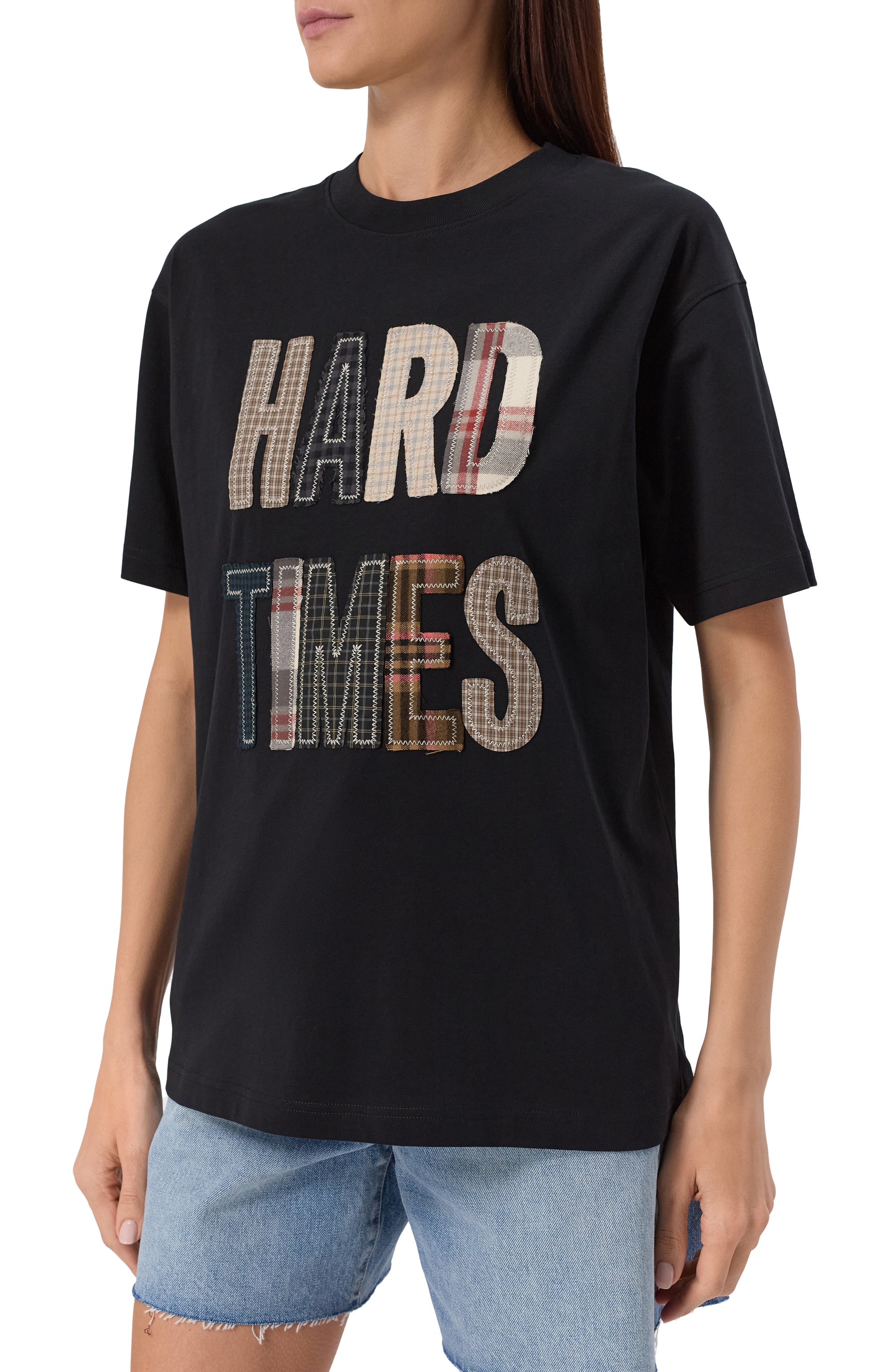 Хлопковая футболка MOSCHINO черного цвета по цене 54350 руб., арт. A0728/5541, фото 3 Хлопковая футболка MOSCHINO, арт. A0728/5541, фото 3