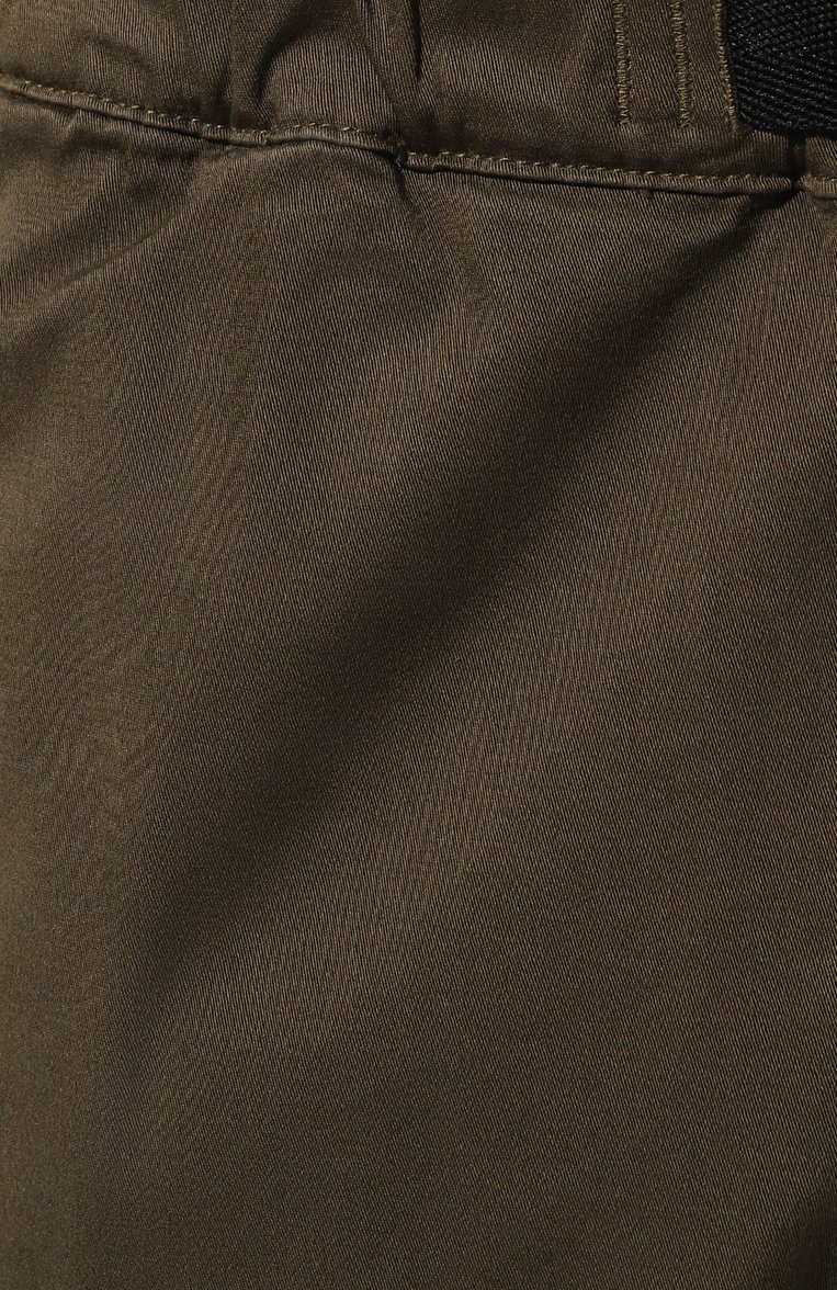 �Мужские хлопковые брюки WOOLRICH хаки цвета, арт. CFW0TR0151MRUT3343 | Фото 5 (Длина (брюки, джинсы): Стандартные; Случай: Повседневный; Материал сплава: Проставлено; Стили: Милитари; Материал внешний: Хлопок; Драгоценные камни: Проставлено)