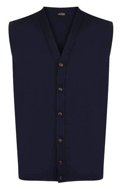 Жилет из смеси кашемира и шелка на пуговицах с v-образным воротником KITON, арт. UK07/T, фото 1