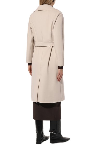 Шерстяное пальто MAX MARA кремового цвета по цене 87550 руб., арт. RESINA, фото 4 Шерстяное пальто MAX MARA, арт. RESINA, фото 4