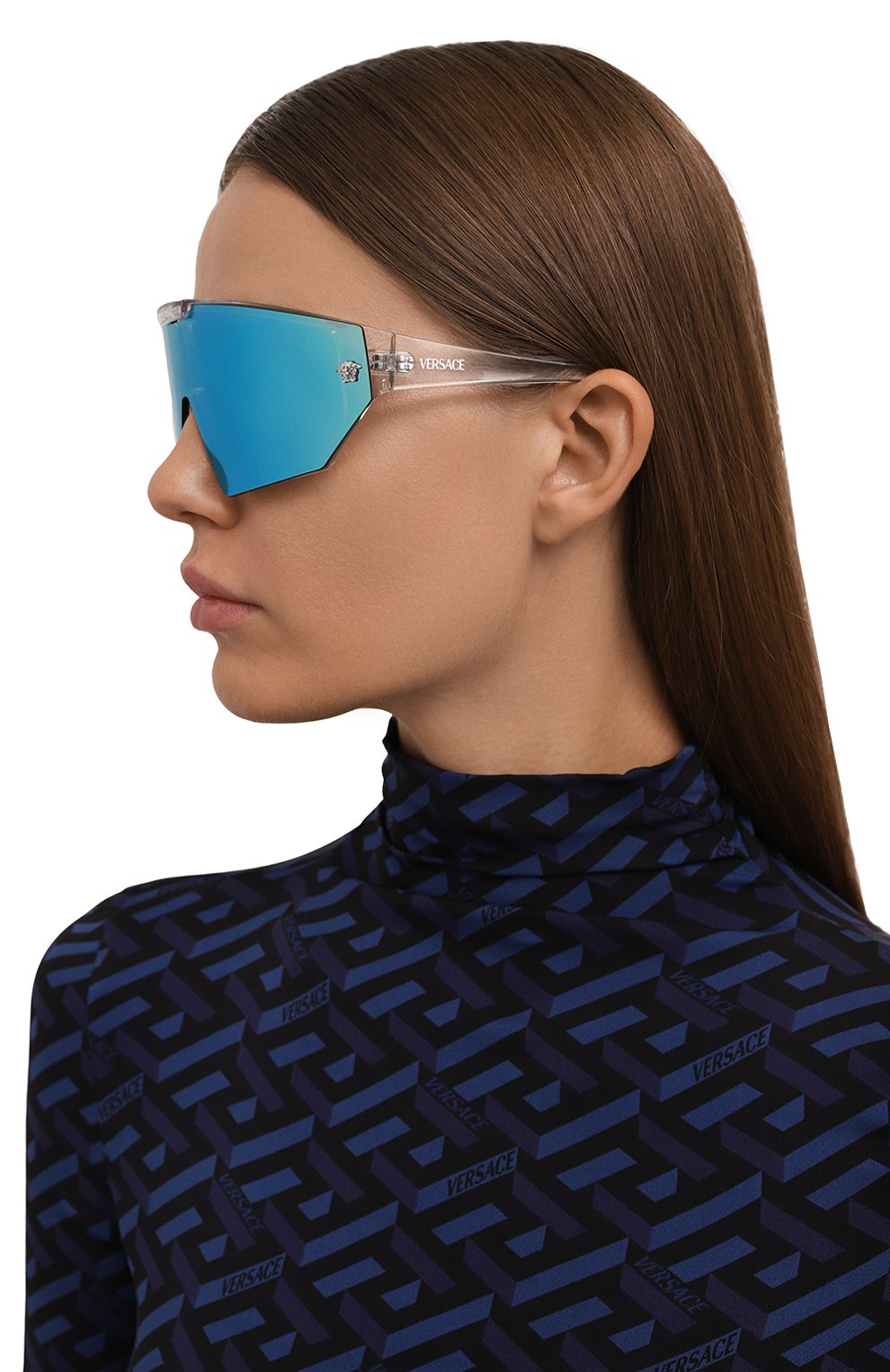 Солнцезащитные очки VERSACE серебряного цвета по цене 46400 руб., арт. 4461-148/6V, фото 2 Солнцезащитные очки VERSACE, арт. 4461-148/6V, фото 2