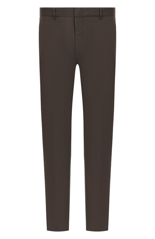 Хлопковые брюки Zegna TR00/UEI17A8/BR0WN Коричневый TR00/UEI17A8/BR0WN