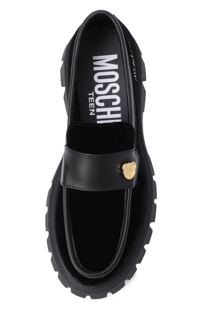 Лоферы MOSCHINO черного цвета по цене 32050 руб., арт. 84252/VAR1_001, фото 4 Лоферы MOSCHINO, арт. 84252/VAR1_001, фото 4