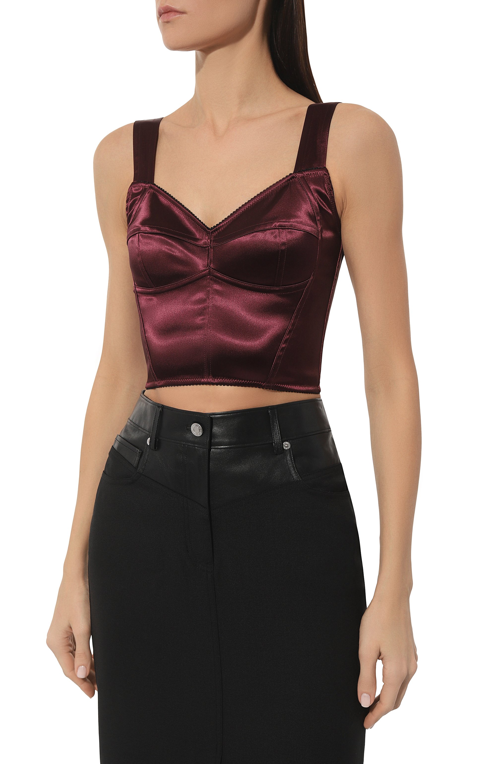 Атласный топ DOLCE & GABBANA, арт. F7W98T/GDCDC, фото 3