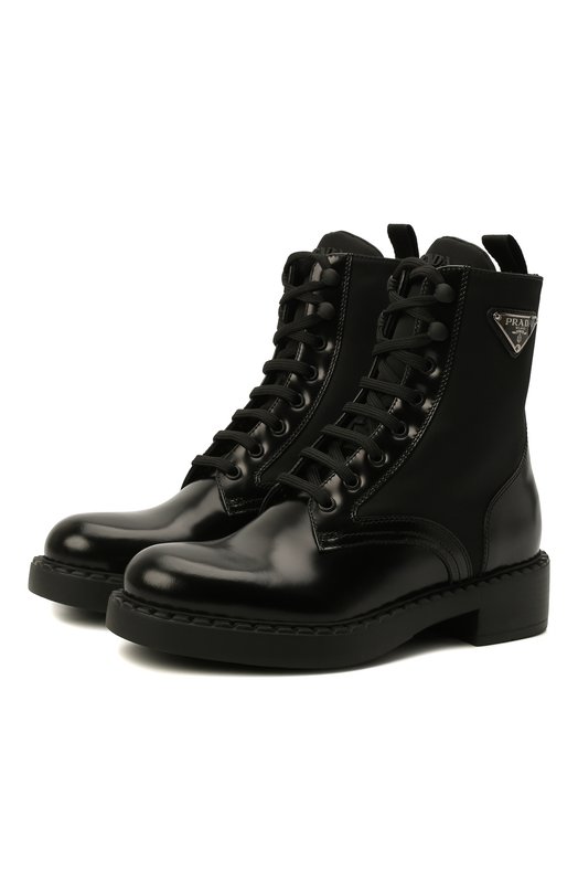Кожаные ботинки Prada 1T782M-3LF7-F0002-B050 Чёрный 1T782M-3LF7-F0002-B050