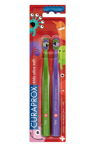 Набор зубных щеток cs kids duo little bacterias (2 шт.) CURAPROX, арт. 7612412430417, фото 1