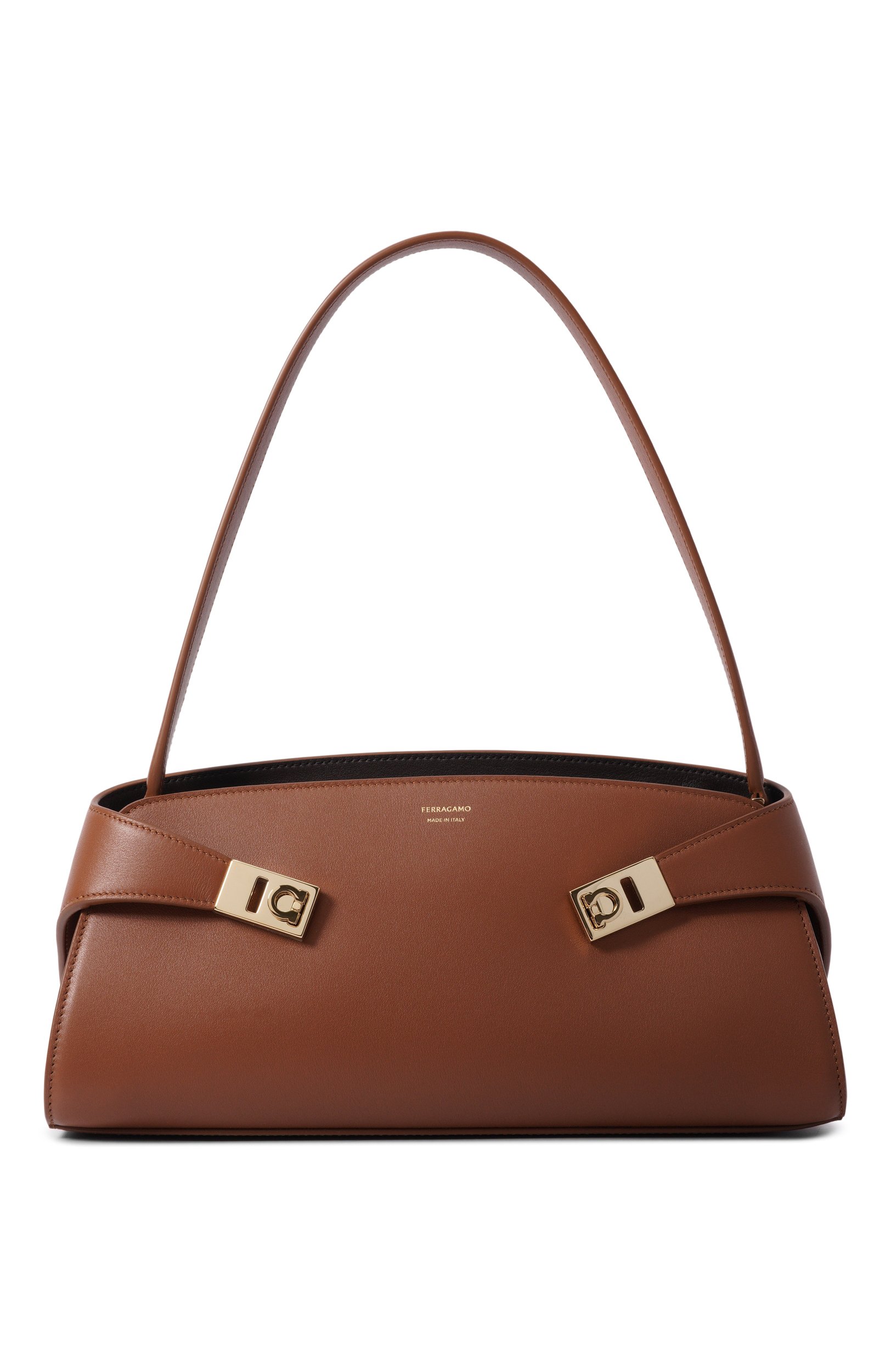 Сумка hug east FERRAGAMO коричневого цвета по цене 257000 руб., арт. 21A712/795365, фото 1 Сумка hug east FERRAGAMO, арт. 21A712/795365, фото 1