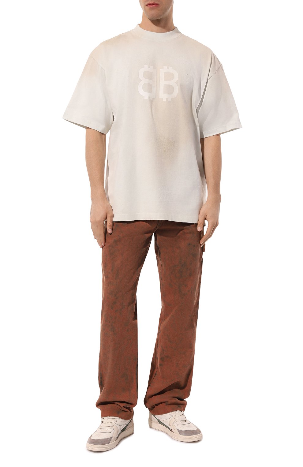 Хлопковая футболка BALENCIAGA, арт. 739784/T0VU6, фото 2