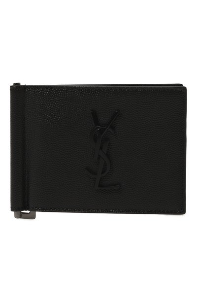 Мужской кожаный зажим для купюр SAINT LAURENT, арт. 485630/BTY0U