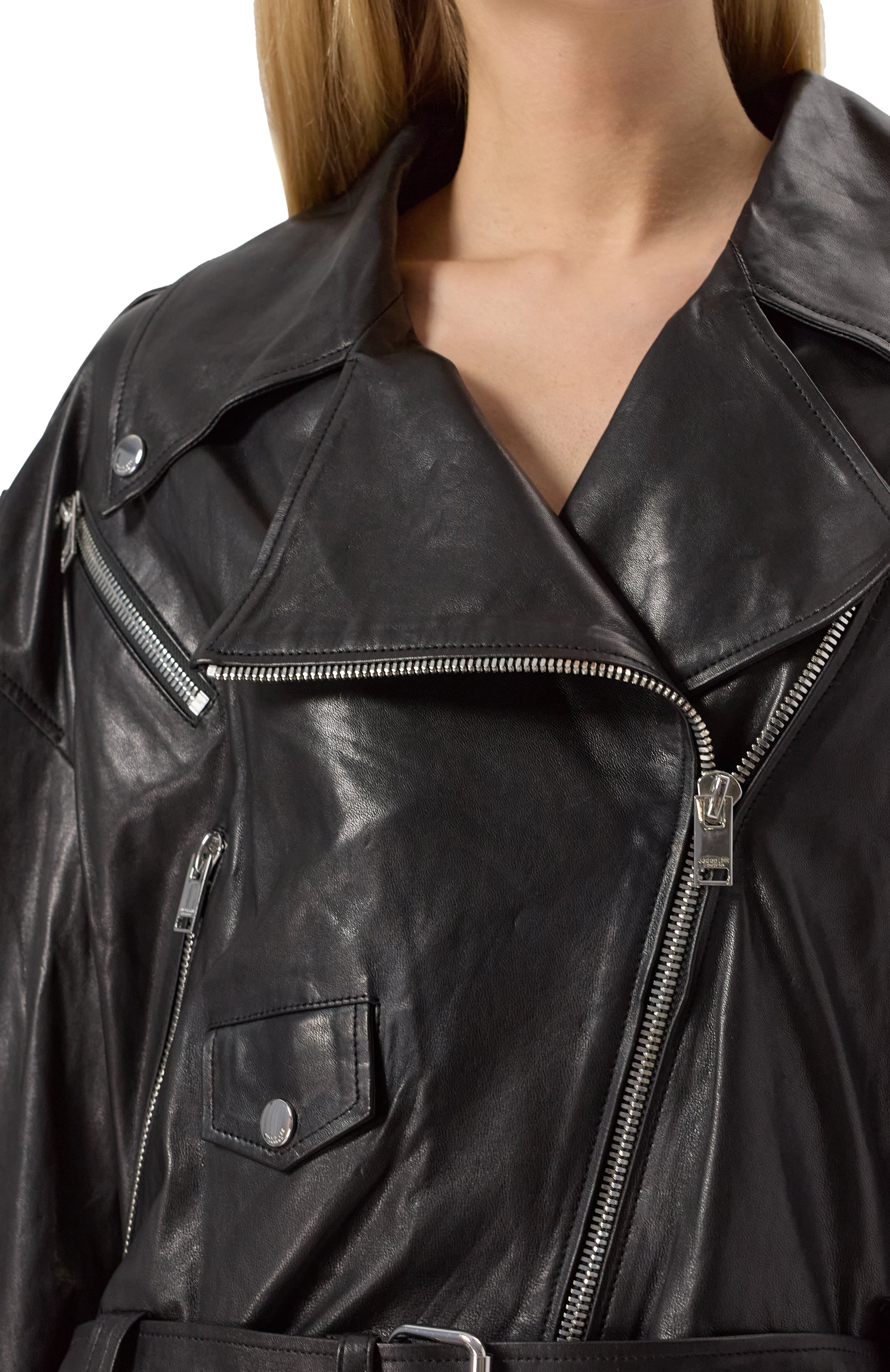 Кожаная куртка JACOB LEE черного цвета по цене 269000 руб., арт. WLJ074SS25B, фото 5 Кожаная куртка JACOB LEE, арт. WLJ074SS25B, фото 5