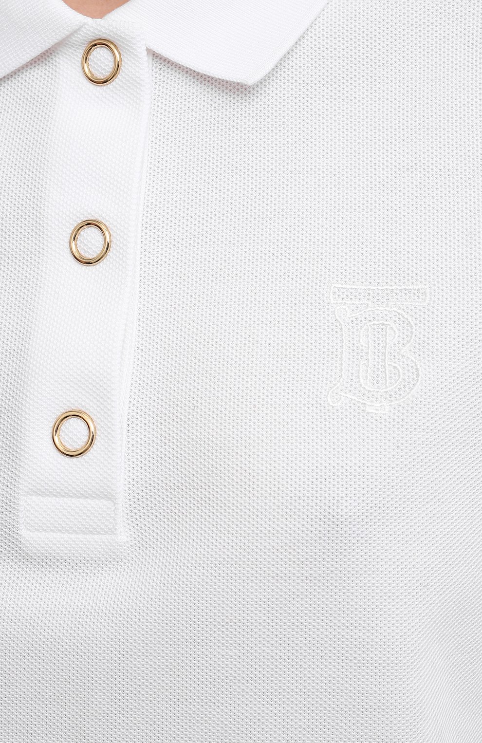 Хлопковое поло BURBERRY белого цвета по цене 56500 руб., арт. 8017153, фото 5 Хлопковое поло BURBERRY, арт. 8017153, фото 5