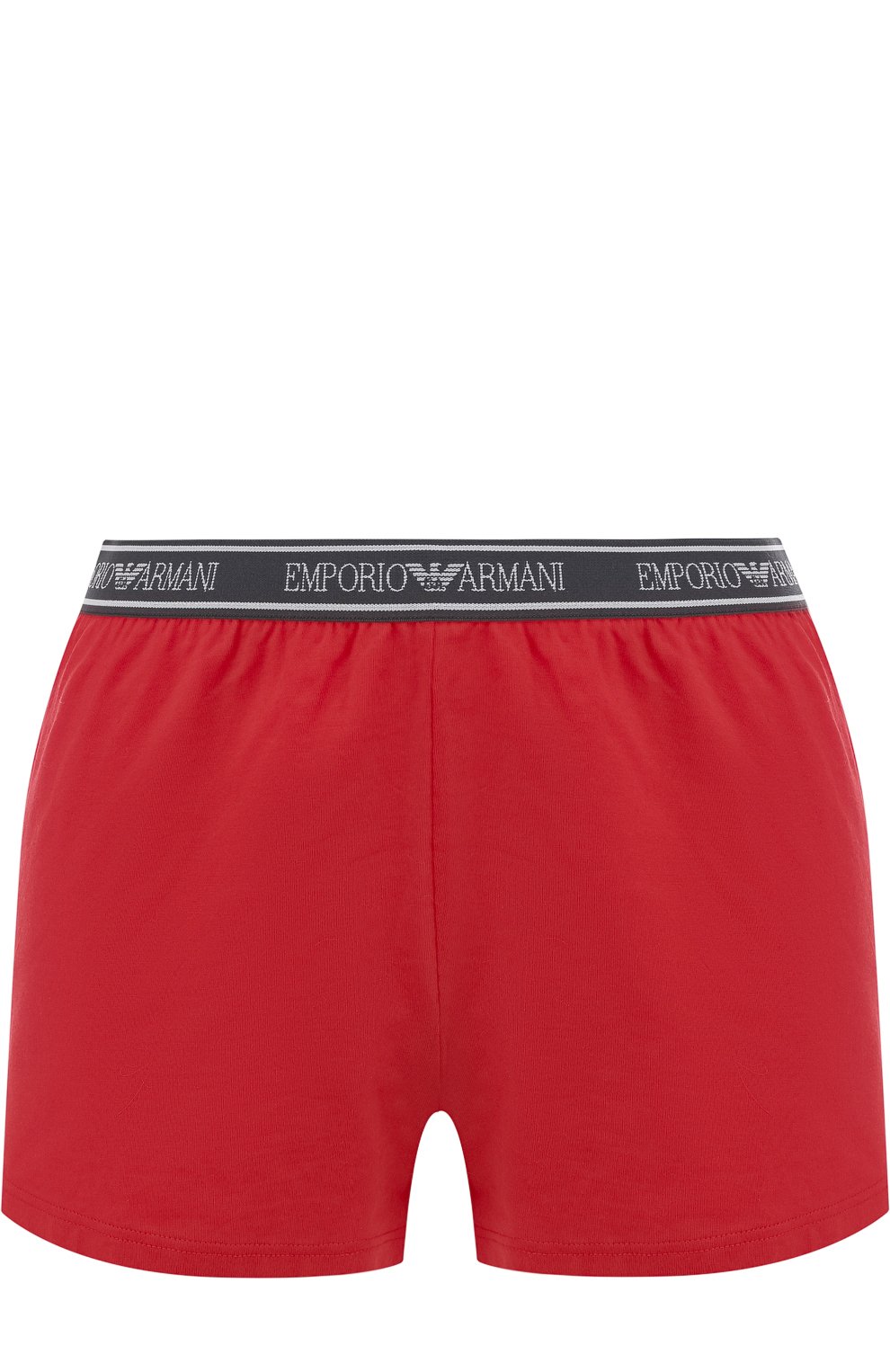 Хлопковые мини-шорты с эластичным поясом EMPORIO ARMANI, арт. 164077/8P317, фото 1