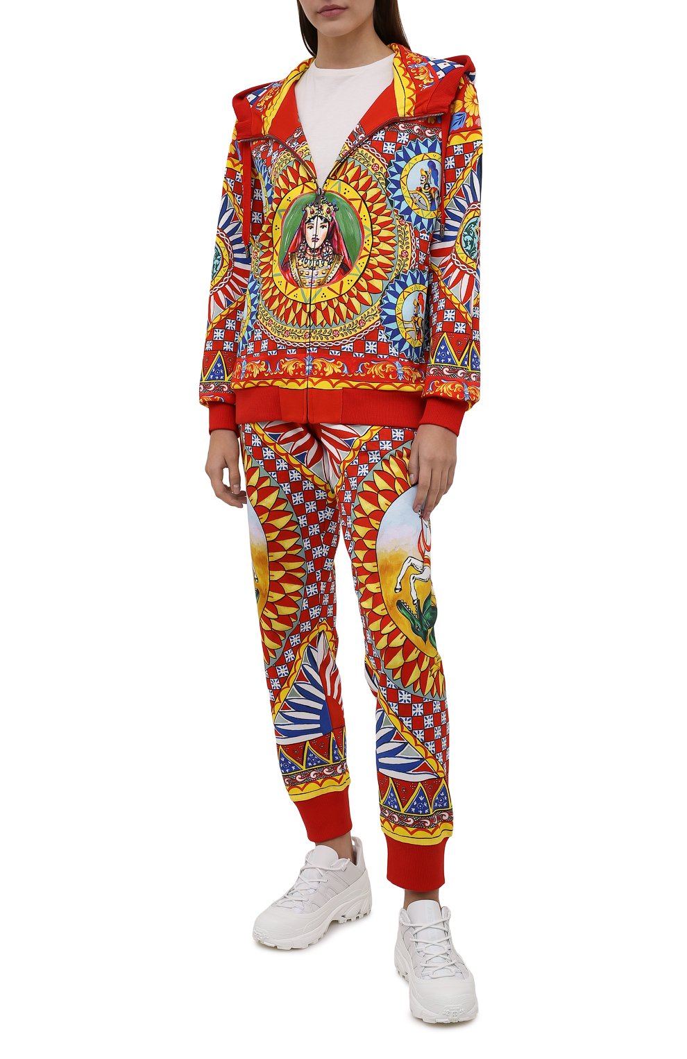 Хлопковый кардиган DOLCE & GABBANA разноцветного цвета по цене 105000 руб., арт. F9I40T/FI76H, фото 2 Хлопковый кардиган DOLCE & GABBANA, арт. F9I40T/FI76H, фото 2
