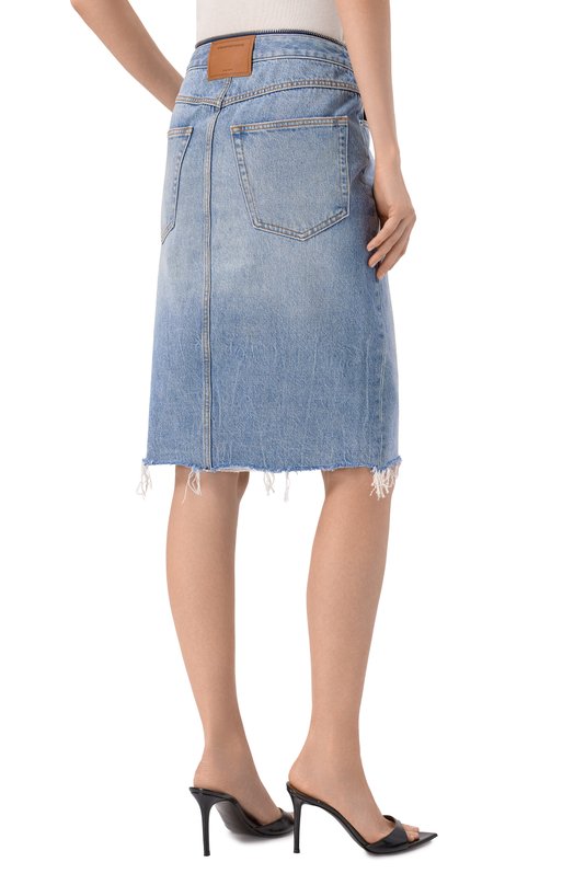 Джинсовая юбка Zip V-Waist Alexander Wang 4DC2265986 Голубой  4DC2265986 Фото 4
