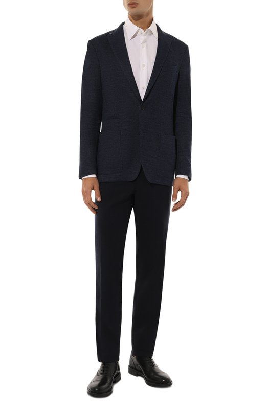 Пиджак изо льна и хлопка Fradi Синий, фото 3