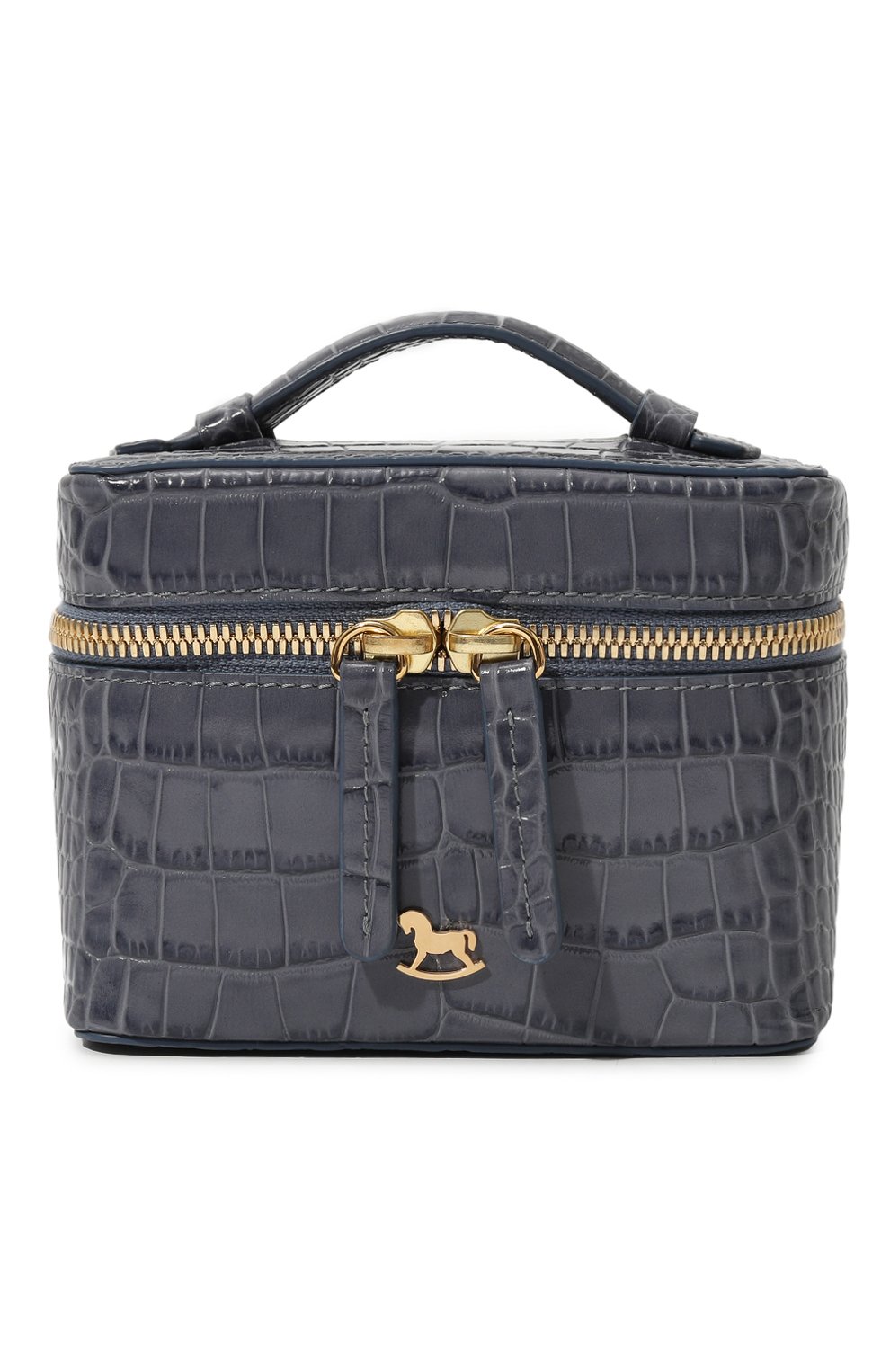 Кожаная косметичка mini ULYANA SERGEENKO синего цвета по цене 90000 руб., арт. BRS077CLASSX0820с, фото 1 Кожаная косметичка mini ULYANA SERGEENKO, арт. BRS077CLASSX0820с, фото 1