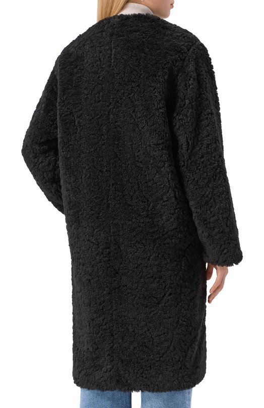 Пальто из экомеха HUGO 50546754 Чёрный  50546754 Фото 4