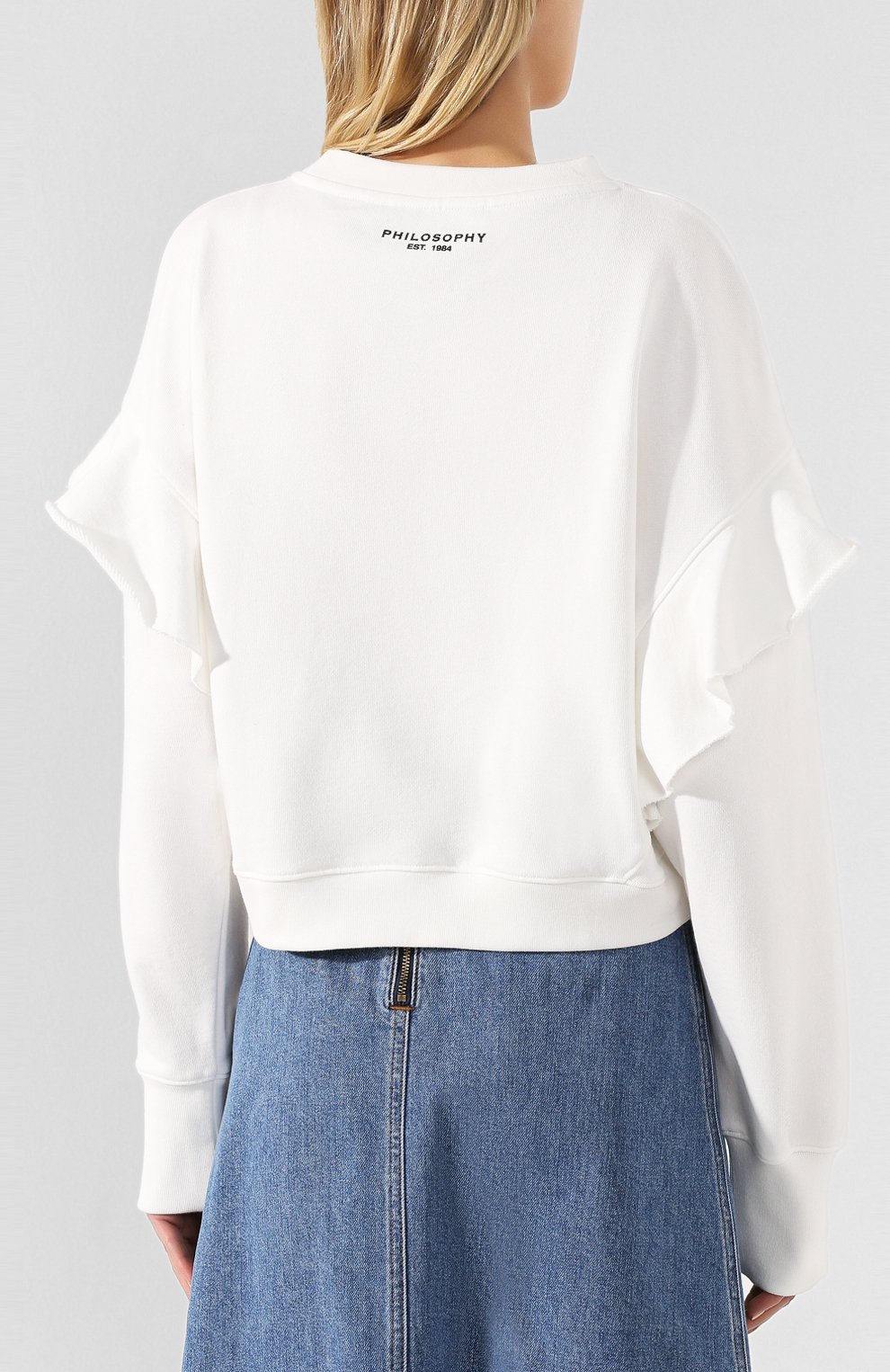 Хлопковый свитшот PHILOSOPHY DI LORENZO SERAFINI, арт. A1705/747, фото 4