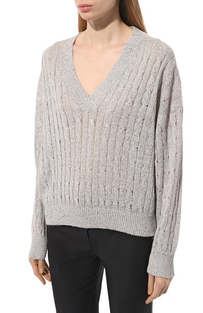 Льняной свитер BRUNELLO CUCINELLI, арт. MC000B1124, фото 3