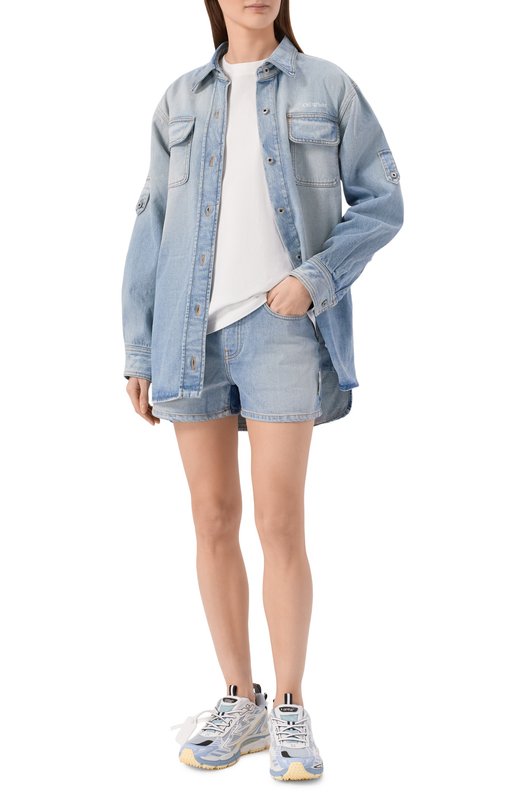 Хлопковая футболка Off-White 0WAA089S26JER002 Белый  0WAA089S26JER002 Фото 2